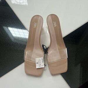 Zara mules 2.5inch clear heel